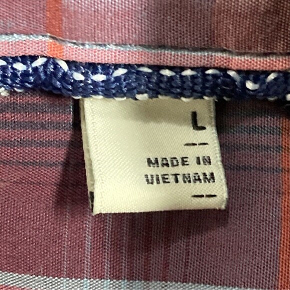 Hawker Rye Button Down Shirt Mens Large Slim Fit Oxford Long Sleeve Preppy Plaid - Picture 7 of 9